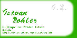 istvan mohler business card